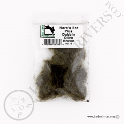 HARE'S EAR PLUS Hareline Olive Brown Pack