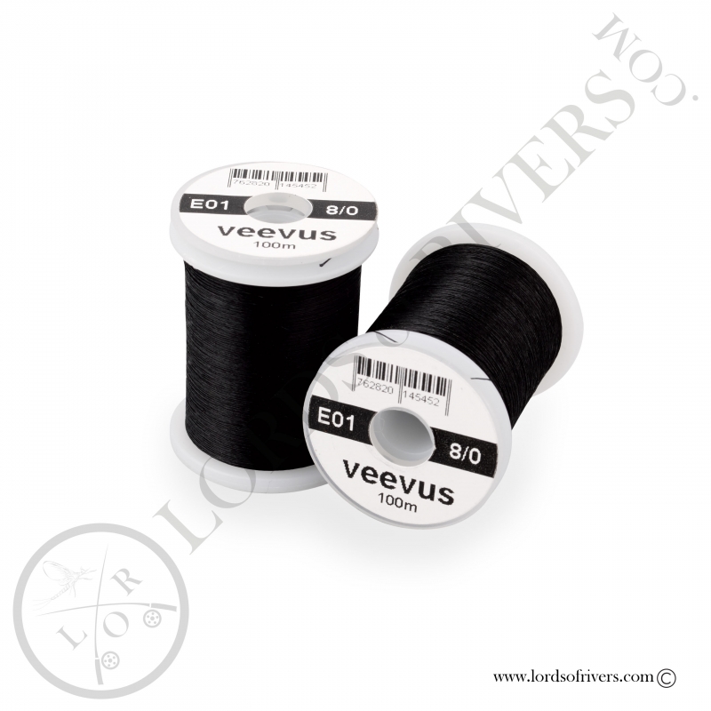 Soie de montage Veevus 8/0 Black Soie de montage Veevus 8/0 Black