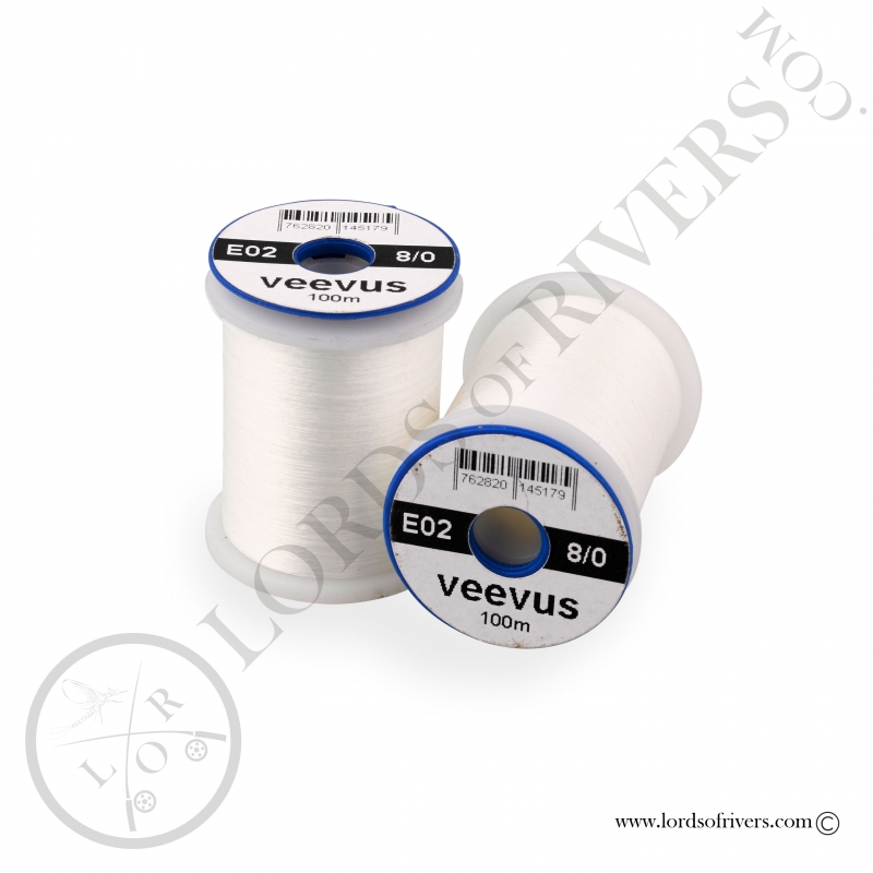 Soie de montage Veevus 8/0 White Soie de montage Veevus 8/0 White