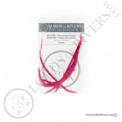 Goose Biots - 5 mono Color Feathers Lords of Rivers - Fuchsia