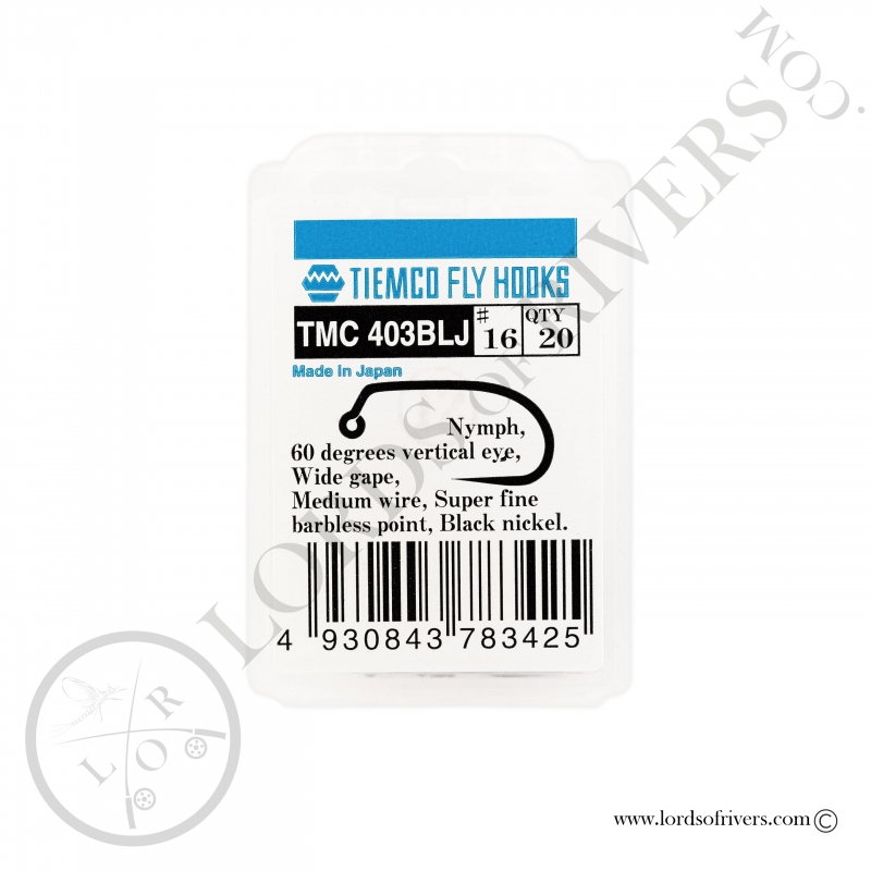 Jig hook nymphing style Tiemco TMC 403-BLJ - Pack Jig hook nymphing style Tiemco TMC 403-BLJ - Pack