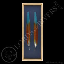 Cadre Paire de Plumes de Ara Chloropterus - Lords Of Rivers