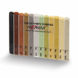 Czech Nymph Dubbing Natural Hends 12 colors dispenser