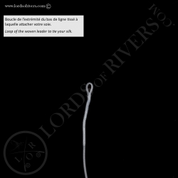 Nylon weaved leader NG-No.1 - 1.50 m with loop - Pêche à Soie