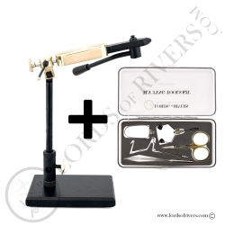 Professional Vise Regal Type with base + Fly Tiyng Tools Kit Lords Of Rivers