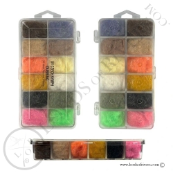 UV Czech Nymph Dubbing Dispenser 12 couleurs Lords Of Rivers